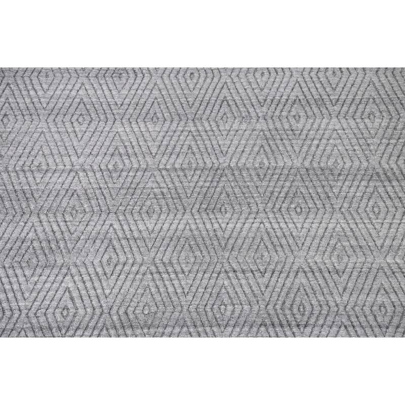 Diamond Pattern Gabbeh Contemporary Wool Area Rug Handmade - 5'4" x 7'7"