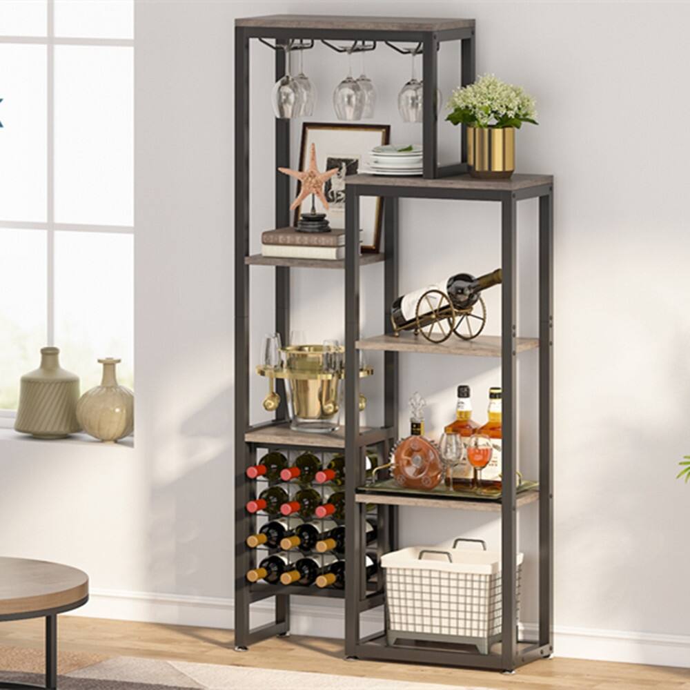 Freestanding Floor Wine Rack with Glass Holder On Sale Bed Bath & Beyond 34866417