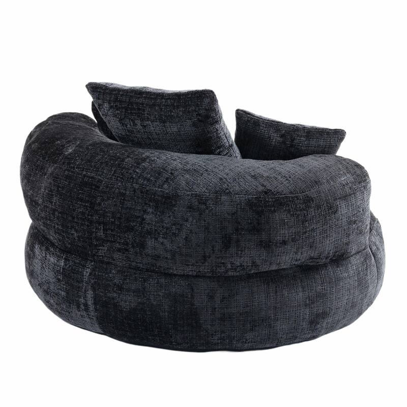 Durable Lazy Sofa Comfort Lounger, High Back Bean Bag Couch with 3 Pillows