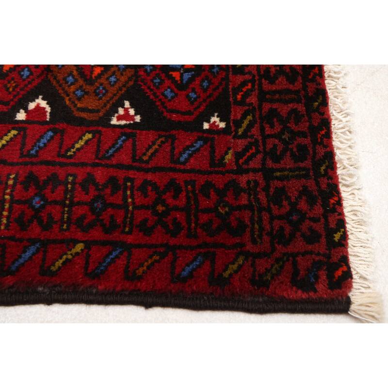 ECARPETGALLERY Hand-knotted Teimani Black, Red Wool Rug - 3'6 x 6'3