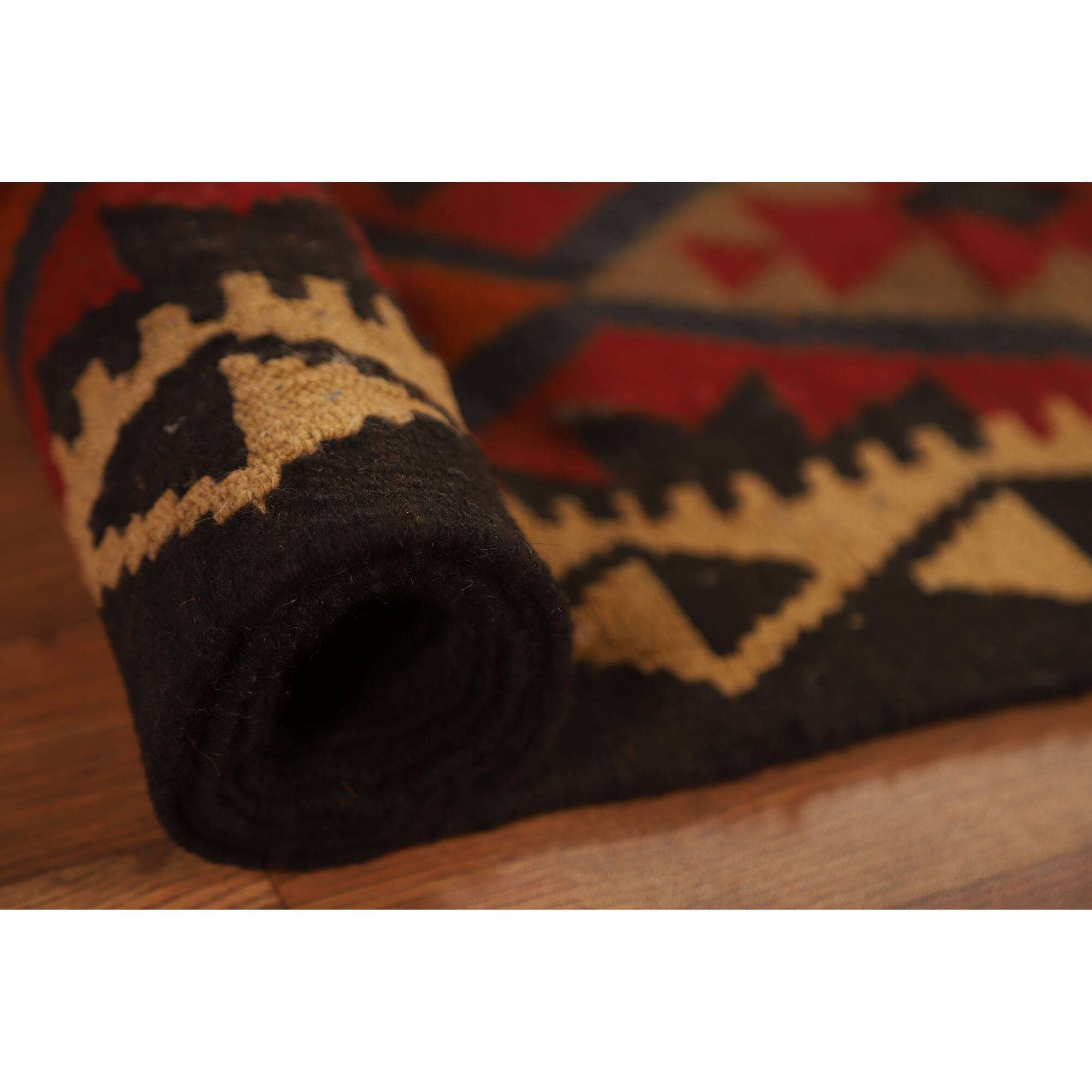 Geometric Kilim Oriental Wool Area Rug Flatweave Dining Room Carpet