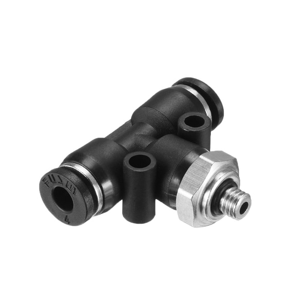 Push To Connect Fittings T Type Thread Tee 5/32" x M5 Thread 2pcs - 5/32" Tube OD x M5 2pcs