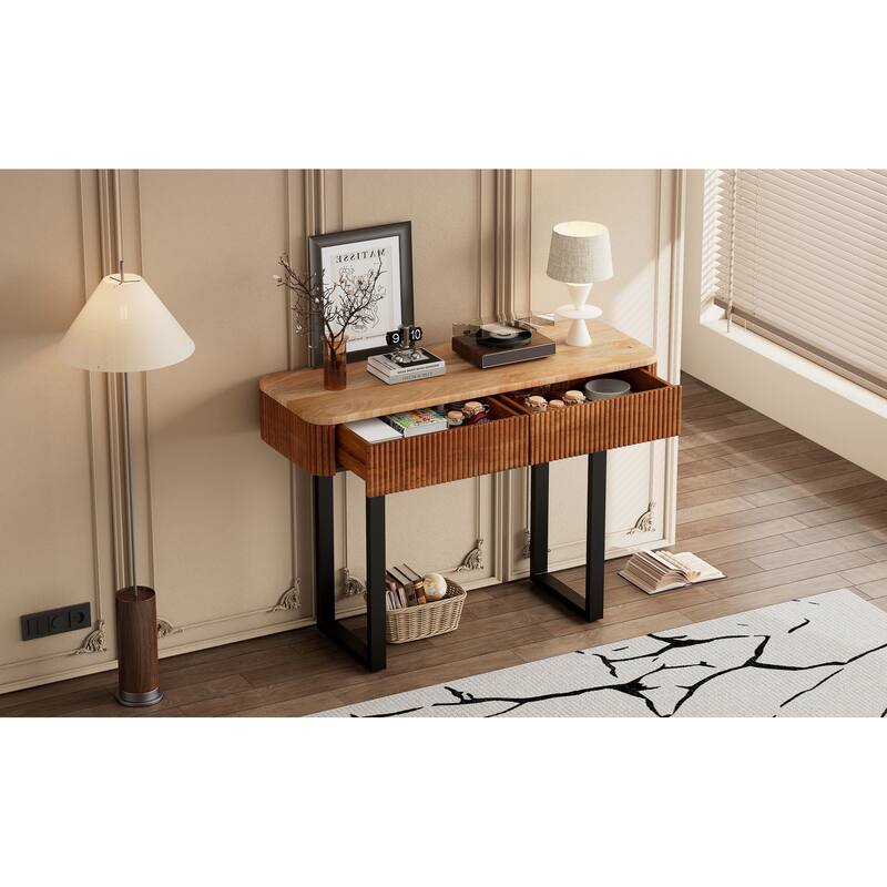console table with sturdy sled legs