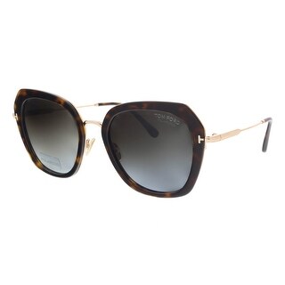 Tom Ford FT0792 52H Kenyan Dark Havana Geometric Round Sunglasses -  54-20-140 - Overstock - 34476406