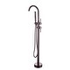 preview thumbnail 54 of 54, Freestanding Double Handle Clawfoot Tub Faucet - 8" x 47"