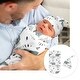 preview thumbnail 2 of 4, Bear Mountain Collection 7-piece Newborn Baby Layette Set - Slate Blue and Black Watercolor Woodland Forest Animal