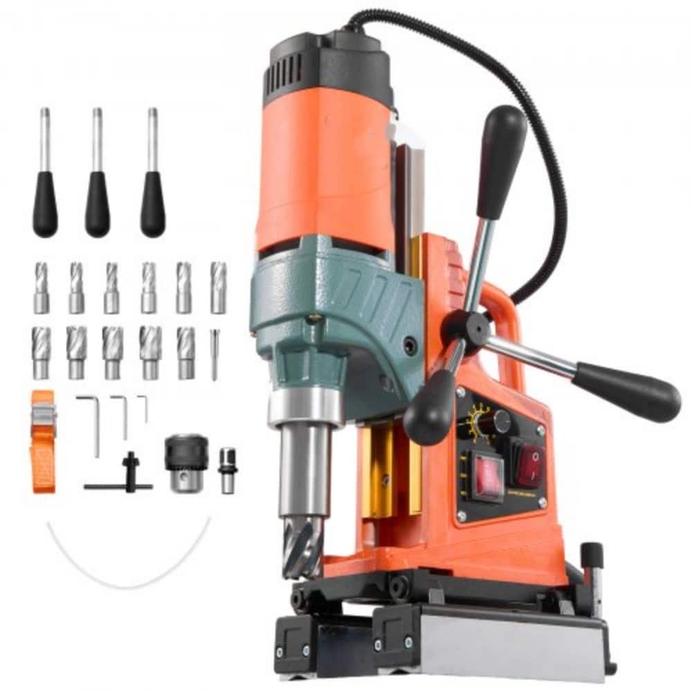 Multi-Function Magnetic Drill Press 1400W with 10000N Base and Tapping Twist Annular Drilling