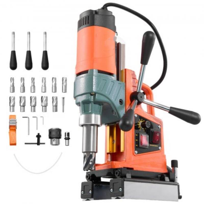 Multi-Function Magnetic Drill Press 1400W with 10000N Base and Tapping Twist Annular Drilling