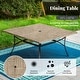 preview thumbnail 31 of 54, MAISON ARTS 9-Piece Patio Dining Set, 60 Inch Square Metal Table and 8 Metal Dining Chairs