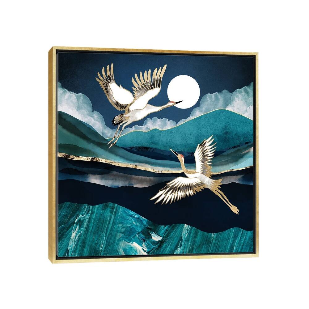 iCanvas "Midnight Cranes" by SpaceFrog Designs Framed Canvas Print