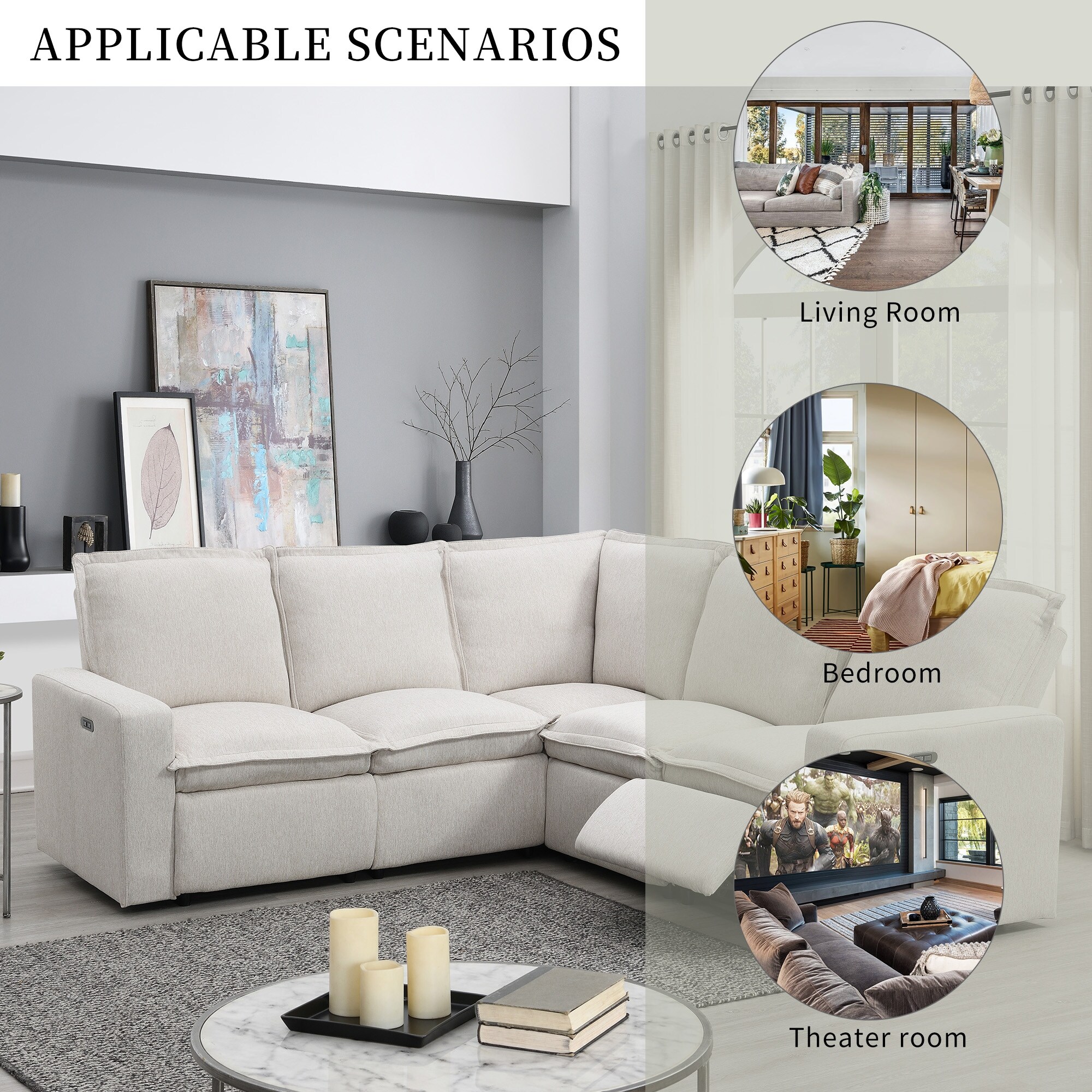 Sectionals with recliners near me shop
