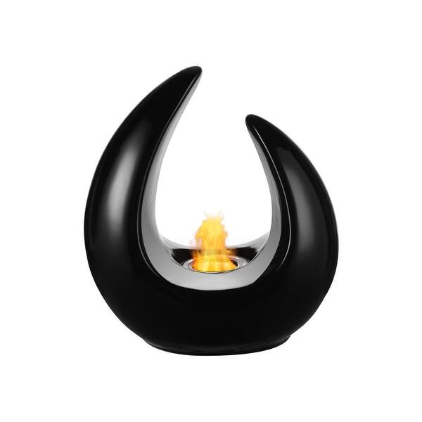 Shop Ignis Ctf 003b Mika Black Tabletop Ventless Ethanol Fireplace