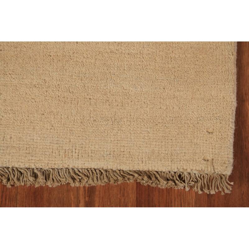Modern Gabbeh Runner Rug Hand-Knotted Tribal Wool Carpet - 2'9" x 9'6"