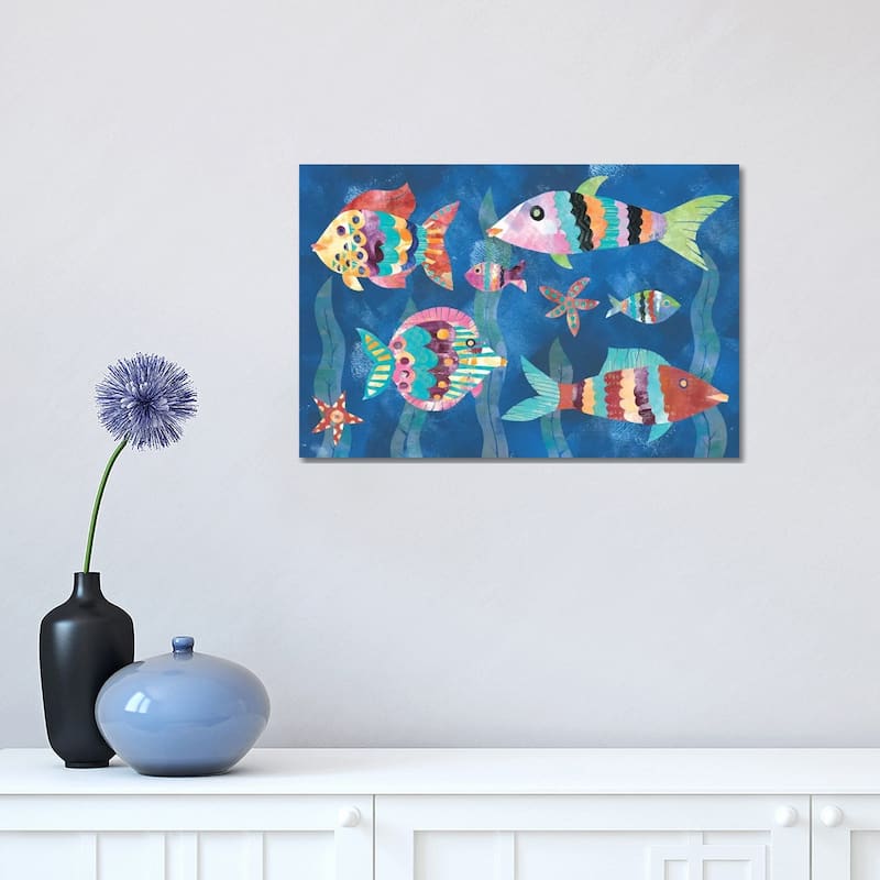 iCanvas "Boho Reef Fish III" by Wild Apple Portfolio Canvas Print - 12x18x1.5