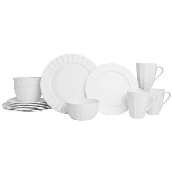 slide 2 of 6, Fitz and Floyd Fluted 16-Piece Dinnerware Set, Service for 4