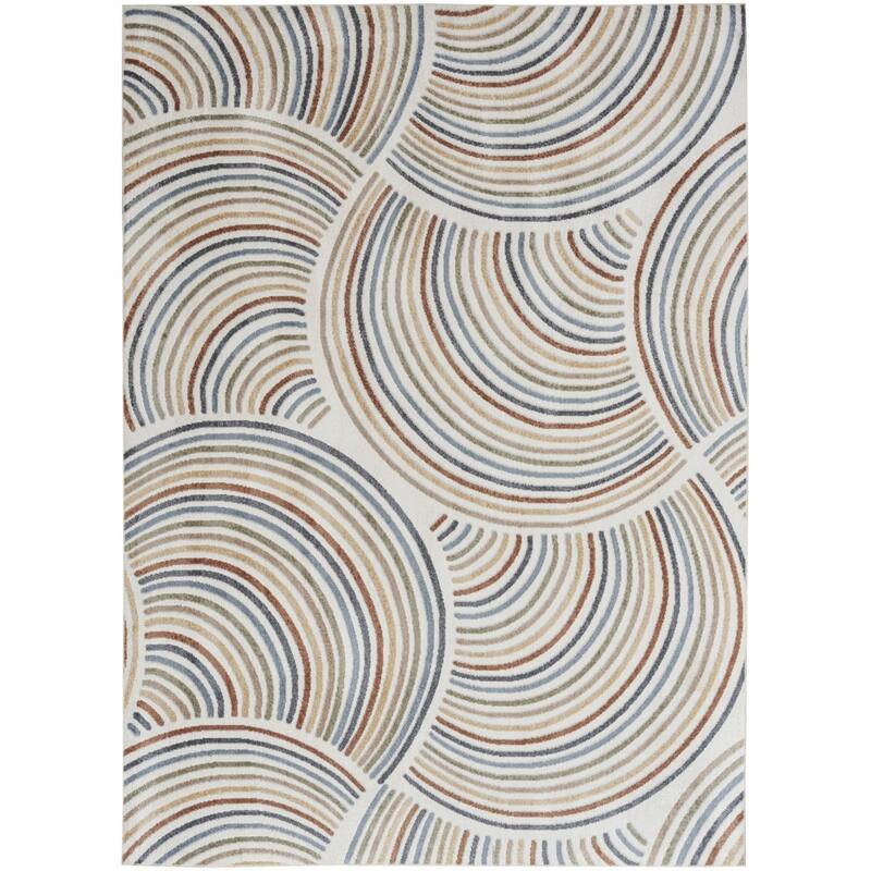 Pifom Power Loomed Geometric Modern Low Pile Area Rug By HomeRoots