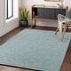 preview thumbnail 1 of 7, Hand-Woven Bowmont Solid Indoor Area Rug - 3'3" x 5'3" 3'3" x 5'3" - Blue