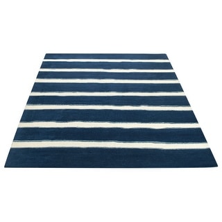 Martha Stewart by SAFAVIEH Chalk Stripe Wool/ Viscose Rug