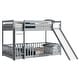 preview thumbnail 30 of 58, Solid Pine Wood Bunk Bed,Versatile Floor Fence Bunk Bed with Door,Twin Over Twin Size