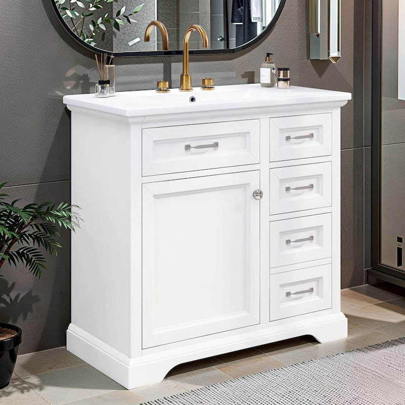 Bathroom Vanity Set with Ceramic Undermount Sink