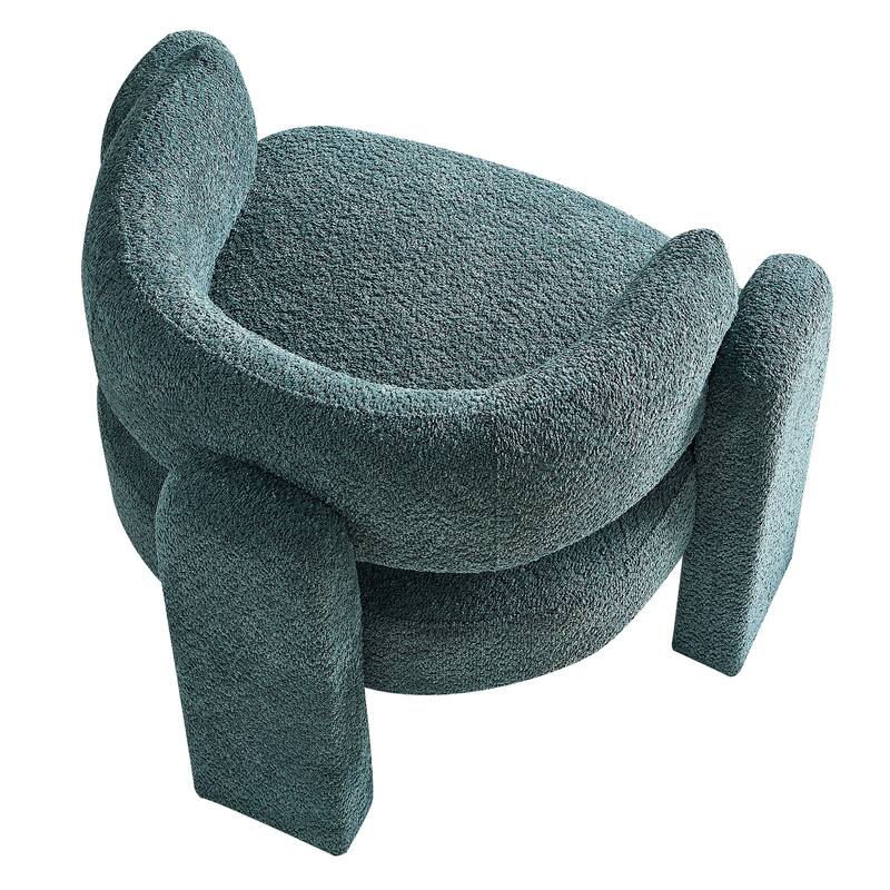 34.65" Wide Boucle Upholstery Accent Chair