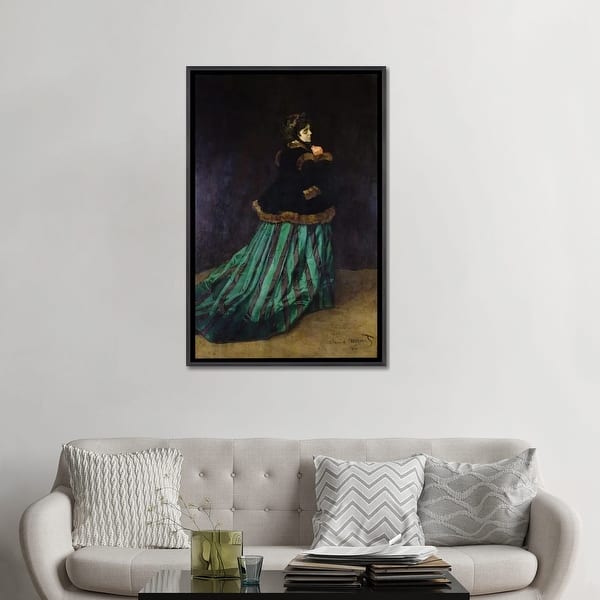 iCanvas "Camille, or The Woman in the Green Dress, 1866 " by Claude Monet  Framed - Bed Bath & Beyond - 37673143