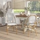 preview thumbnail 53 of 95, Furniture of America Irene French Chevron Wicker Patio Dining Chairs