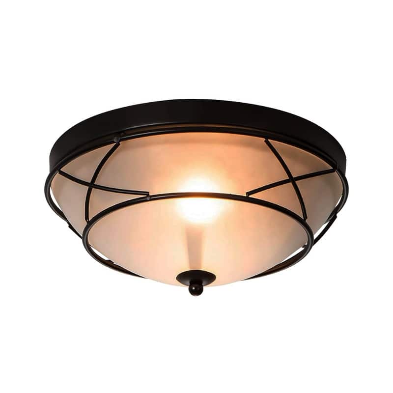 2 Light kitchen light fixtures black bronze lights ceiling led glass, metal flush mount light - N/A