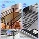 preview thumbnail 8 of 7, HOMCOM Loft Bed Twin Size with Desk, LED Lights, Charging Station, Twin Size Metal Loft Bed Frame