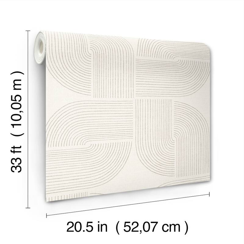 A-Street Prints Savoye Brown Spiral Arches Wallpaper