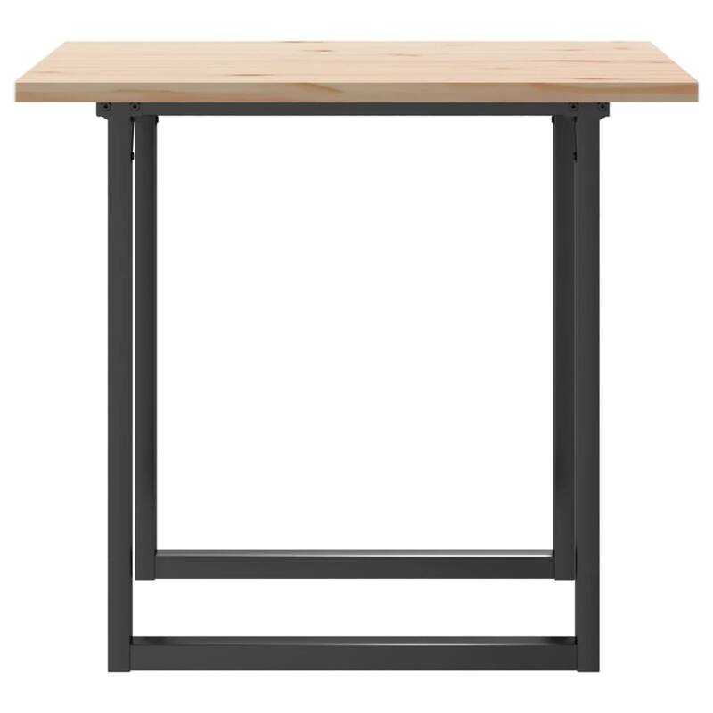 vidaXL Dining Table O-Frame Side Accent Coffee Table Solid Wood Pine and Steel