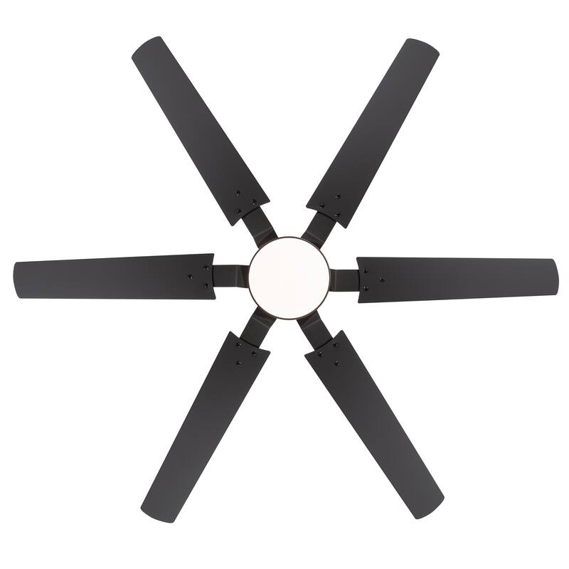 2pcs 46-inch Reversible 6-Blade LED Ceiling Fan with Light Kit and Remote