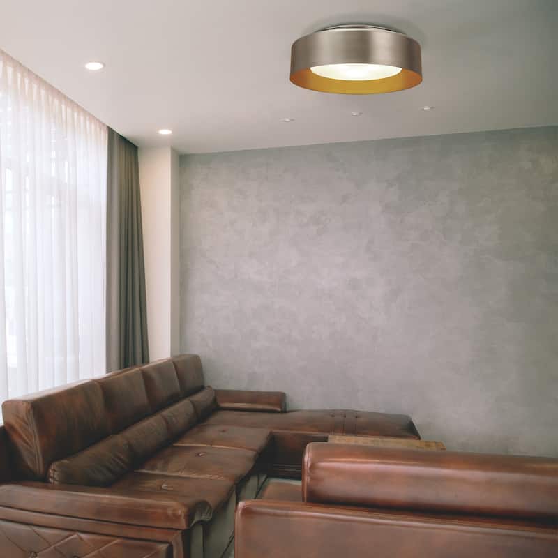 White And Gold Modern Ceiling Light 16 inch - 16"