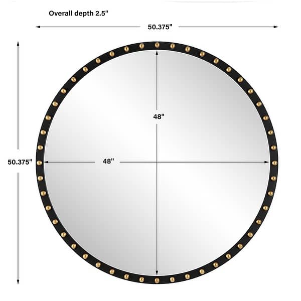 Uttermost 09949 Sele 50-3/8" Diameter Circular Flat Accent Mirror
