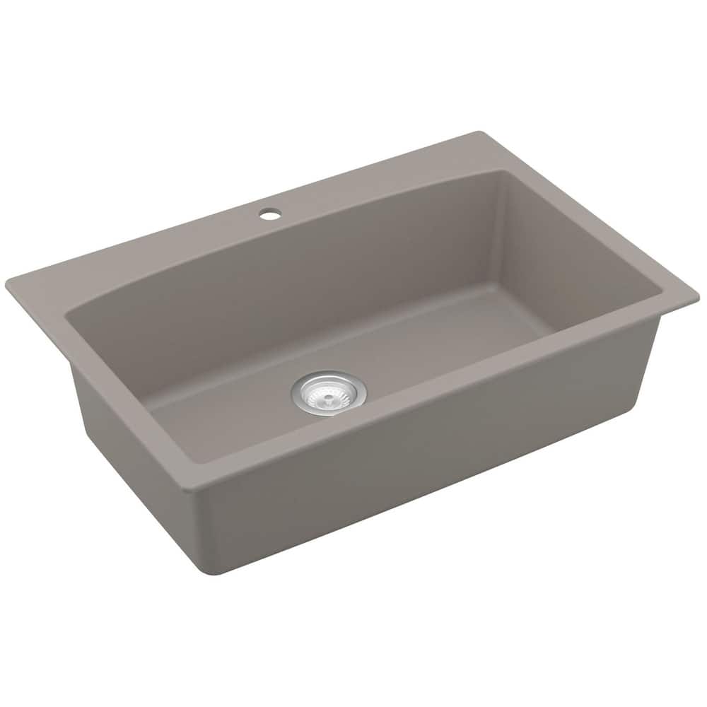 Karran USA QT-712 Quartz QT 33" Drop In Single Basin Quartz Composite