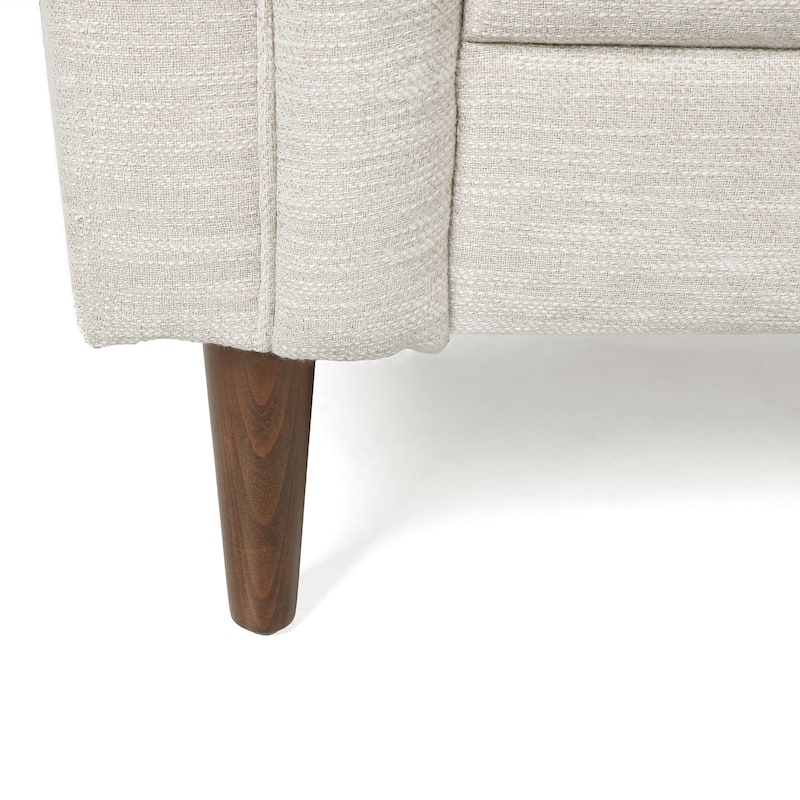 Cantrell Contemporary Faux Leather Tufted Loveseat by Christopher Knight Home