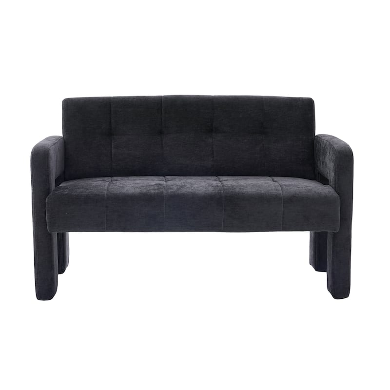 Modern 2-Seater Sofa Armchair with Chenille Fabric, for Living Rooms, Bedrooms, Lounges and Reading