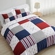 preview thumbnail 1 of 4, Sweet Jojo Designs Red, White and Blue Baseball Patch Sports Collection Boy 3-piece Full / Queen-size Comforter Set