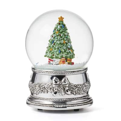Reed And Barton Christmas Tree Musical Snow Globe