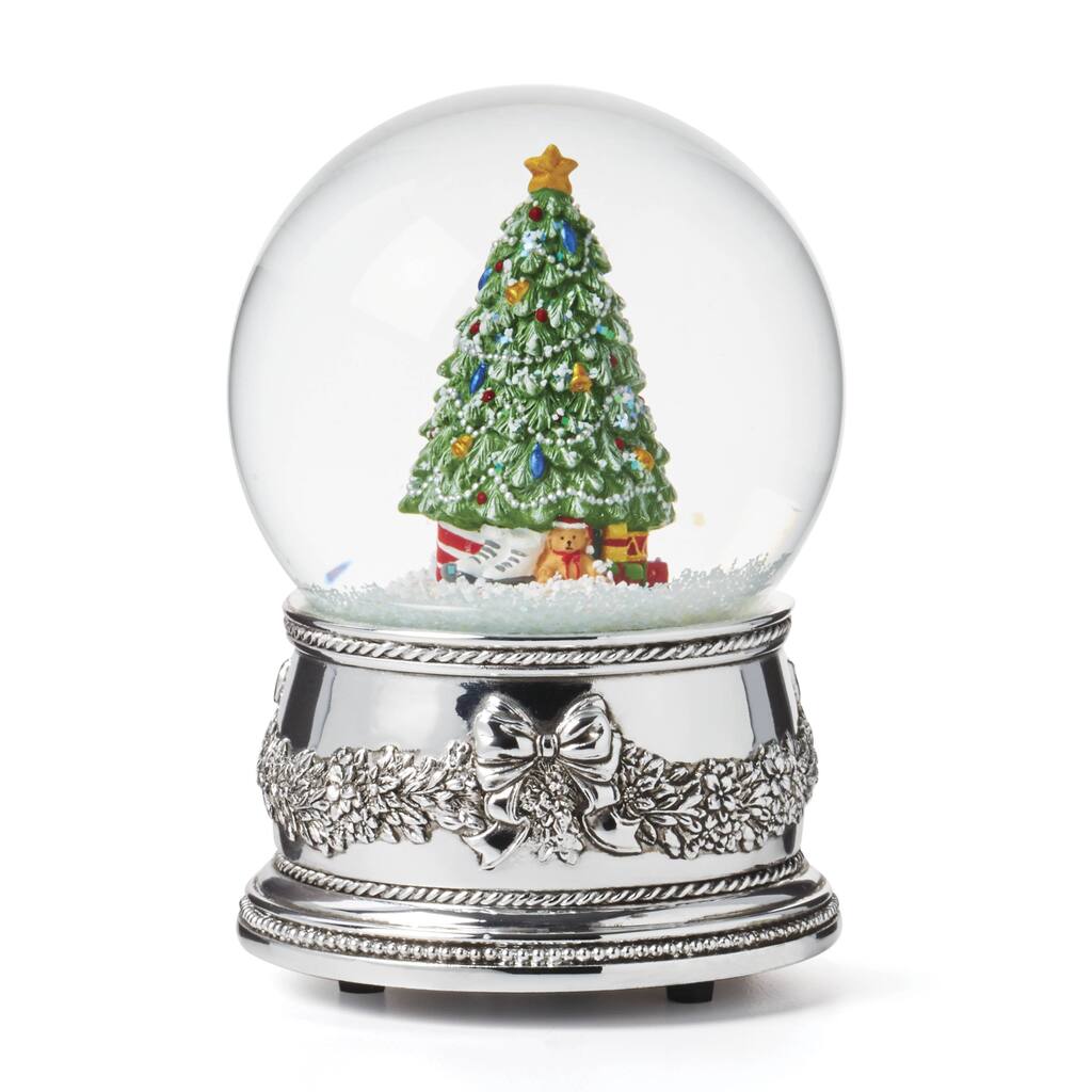 Reed And Barton Christmas Tree Musical Snow Globe