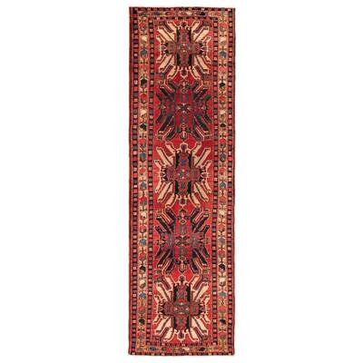 ECARPETGALLERY Hand-knotted Konya Anatolian Red Wool Rug - 3'3 x 10'8