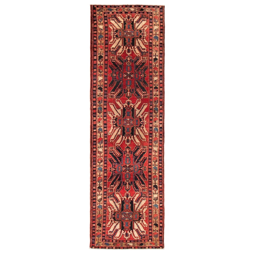 ECARPETGALLERY Hand-knotted Konya Anatolian Red Wool Rug - 3'3 x 10'8