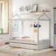 preview thumbnail 2 of 4, Merax Kids House Bed with Trundle
