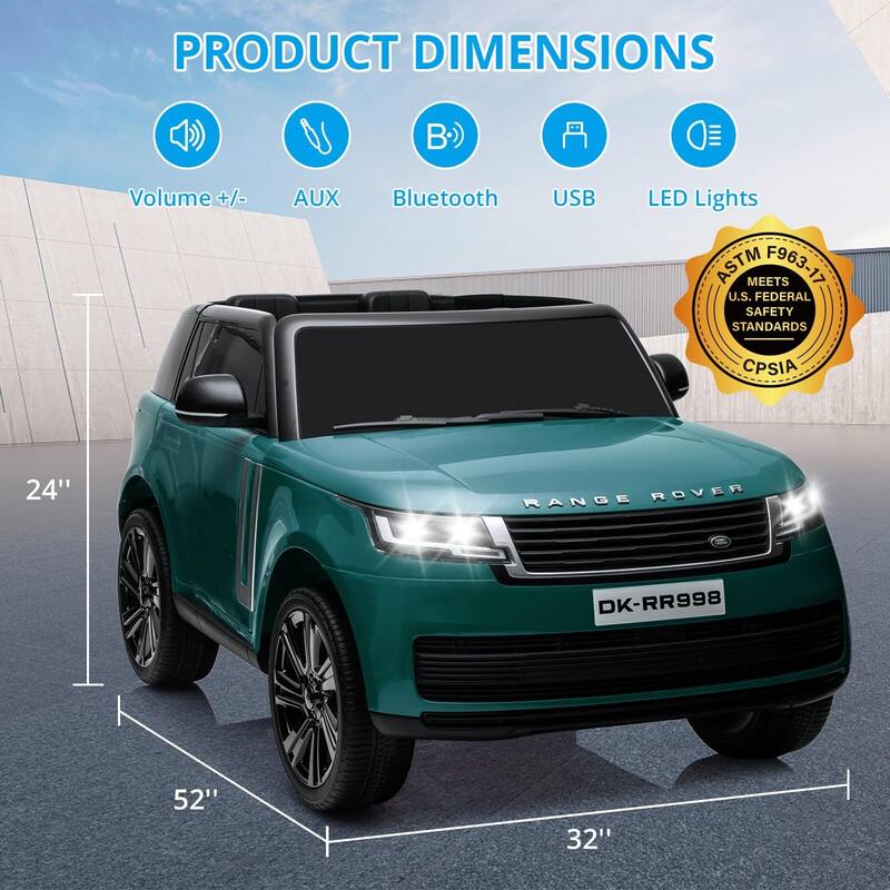 24V 2-Seater Licensed Land Rover Ride On Car Toy