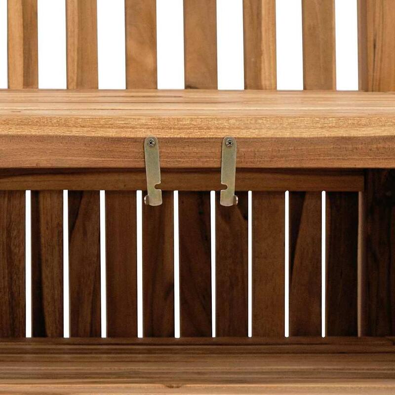 vidaXL Garden Storage Bench Brown 150 x 60 x 90 cm Solid teak wood - 23.6 x 59.1 x 35.4