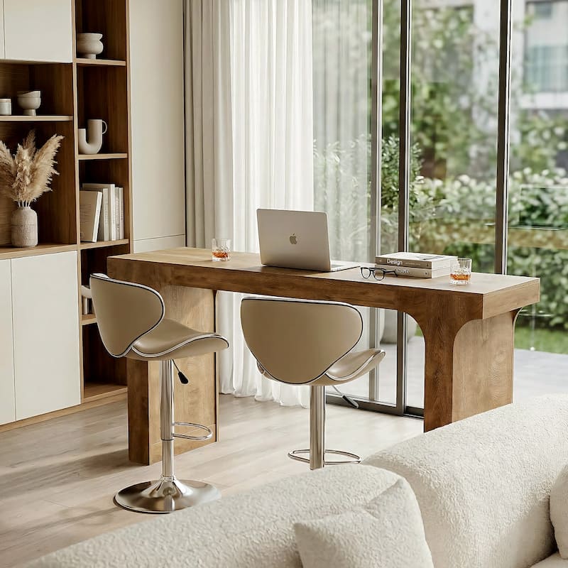 63-Inch Long Bar Table, Counter Height Pub Table, Rectangular High Top Bar Table, Home Bar Units