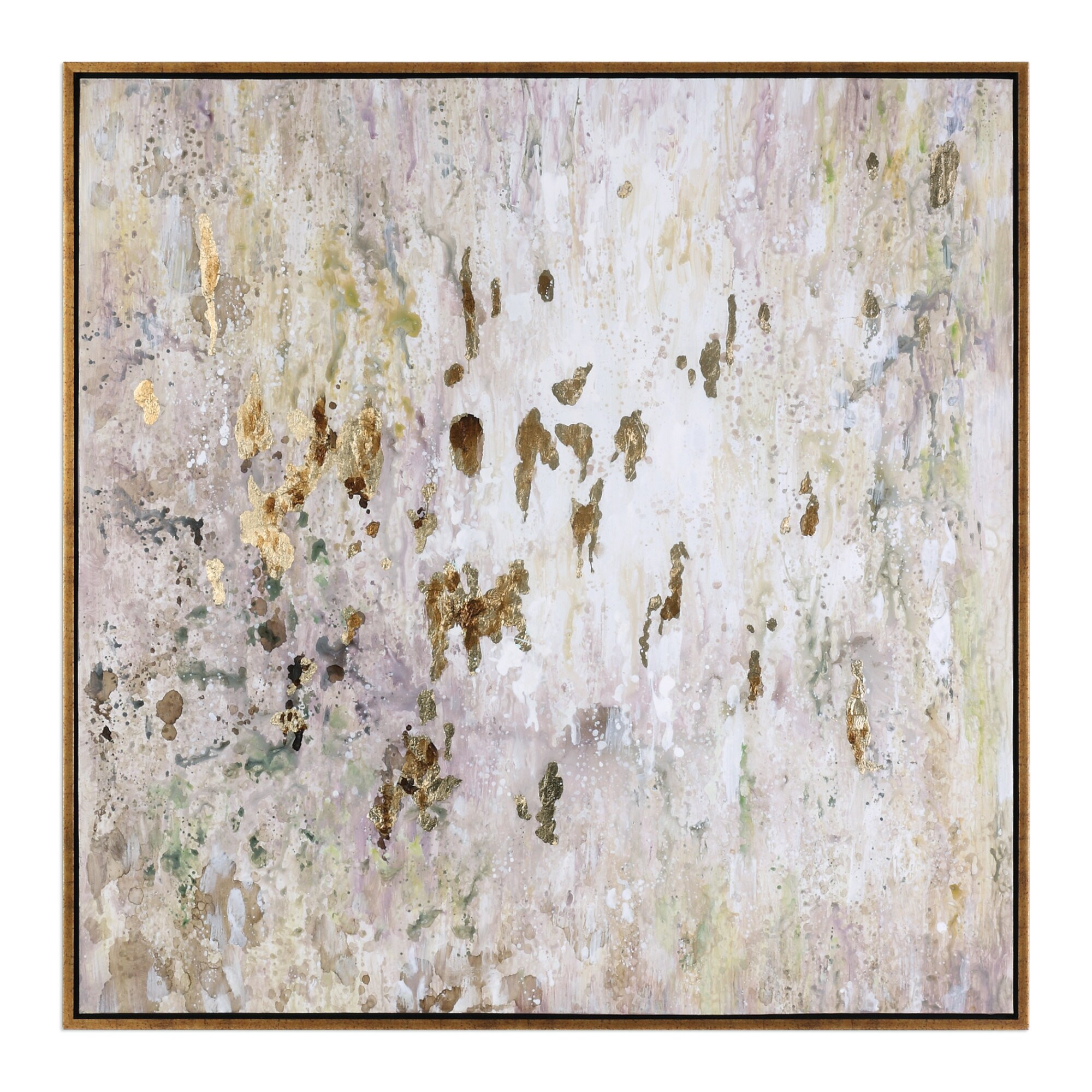 Shop Uttermost 34362 Golden Raindrops 62 X 62 Framed Abstract