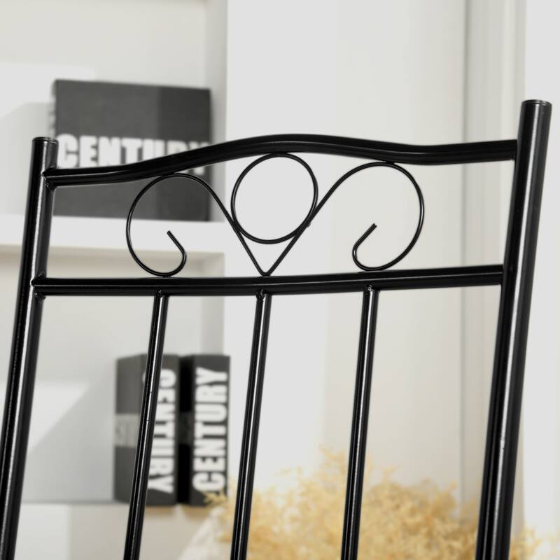 Homy Casa 7-Piece Dining Set, MDF Table & 6 Metal PU Chairs