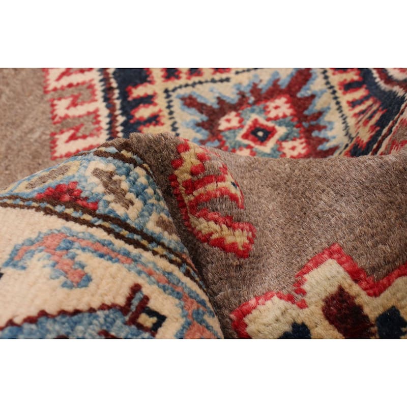 ECARPETGALLERY Hand-knotted Uzbek Ghazni Taupe Wool Rug - 2'8 x 9'7