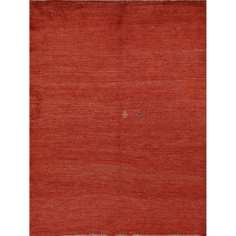 Tribal Gabbeh Persian Rug Handmade Wool Carpet - 5'8"x 7'4"